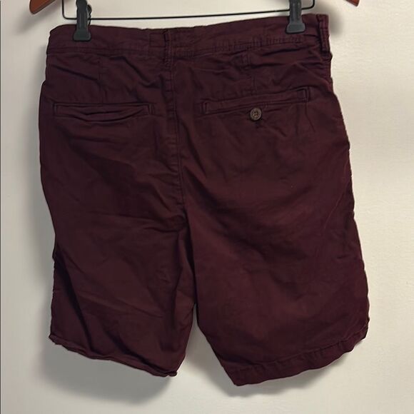 American Eagle Outfitters dark burgundy Red Flat Front Shorts sz 29 - Picture 6 of 7